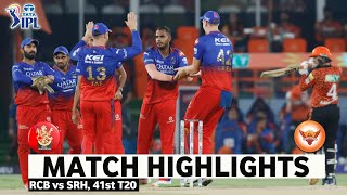 Royal Challengers Bangalore Vs Sunrisers Hyderabad 41st IPL Match Full Highlights 2024  RCB Vs SRH [upl. by Ocramed]