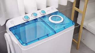 KUPPET Compact Twin Tub Portable Mini Washing Machine  Review [upl. by Treboh]