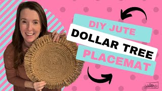 DIY Dollar Tree Jute Placemats  How to Make a Placemat [upl. by Ferree838]