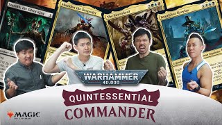 MTG Warhammer 40K Commander PRECON BATTLE  EDH Gameplay  Quintessential Commander [upl. by Aicemaj569]