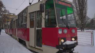 Poland Częstochowa tram 1 ride from Kucelin to Dworzec Główny PKP [upl. by Attevad]