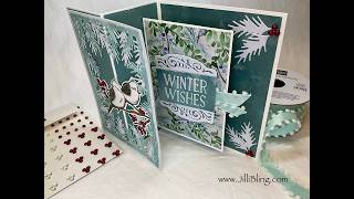 Winterly Tree Tops  Avid Stampers FREE Card Kits 3 of 3  Snowy Card [upl. by Nimajeb250]