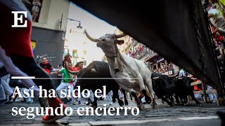 Así ha sido el segundo encierro de San Fermín 2022  El País [upl. by Elmer]