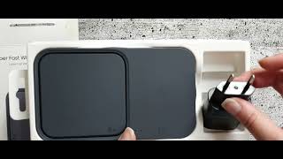 Super Fast Wireless Charger Duo Samsung charging max 15 W Unboxing [upl. by Jariv72]