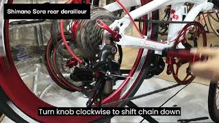 Shimano Sora rear derailleur gear indexing foldingbike bikelife bikelover bike [upl. by Yneffit]