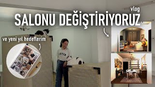 VLOG  SALON YENİLEMEYE BAŞLIYORUZ amp 2024 hedeflerim [upl. by Maure998]