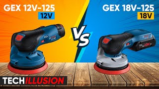 🔥WELCHER IST BESSER🧐  Bosch Akku Exenterschleifer GEX 18V125 vs GEX 12V 125  Vergleichstest [upl. by Dayle]