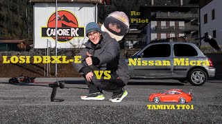 Losi Dbxle VS Nissan Micra tiro alla fune Più Tamiya tt01 full Carbon ha senso comperarne una [upl. by Houghton]