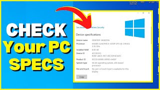 How To Check PCLAPTOP Specs On Windows 2023 [upl. by Atnauqal]