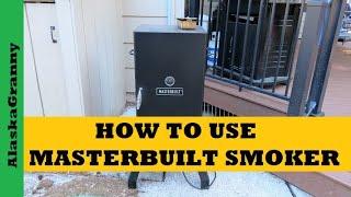 How To Use Masterbuilt Electric Smoker Basic Model [upl. by Jonis]