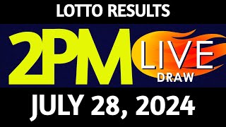 Lotto Result Today 200 pm draw July 28 2024 Sunday PCSO LIVE [upl. by Tirb]