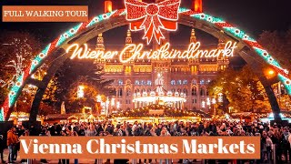 Best Vienna Christmas Markets 2023 🇦🇹 Full Walking Tour Top Tips Drinks Souvenirs [upl. by Jeth]