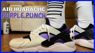 Air Huarache Purple Punch  Review amp On Feet [upl. by Ttevi437]