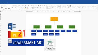 PART 21 – Using Smart Art Create the Organizational Chart in Microsoft Word [upl. by Hareenum]