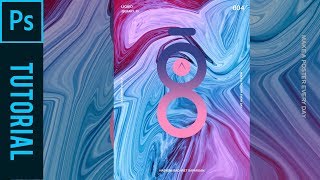 8 Liquid Marble ala Magdiel Lopez  Tutorial Photoshop CC 2019 [upl. by Josy829]