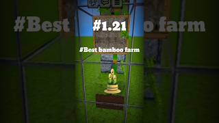 Best 121 Bamboo farm in Minecraft bedrock edition shorts [upl. by Aiam]