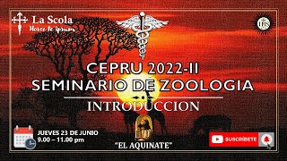 SEMINARIO de ZOOLOGIA Introducción REFORZAMIENTO CEPRU2022 [upl. by Eiloj]