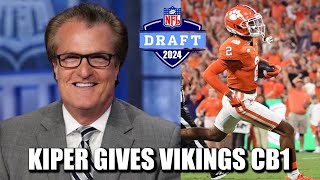 Mel Kiper Jr Gives Vikings CB1 in First 2024 NFL Mock Draft [upl. by Ime907]