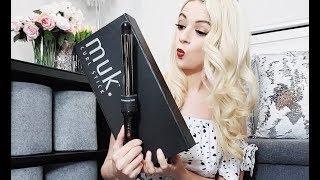 MUK CURL STICK CURLING WAND REVIEW HOW TO CURL YOUR HAIR FAST EASY CURLS amp WAVES HAIR TUTORIAL [upl. by Celestina]