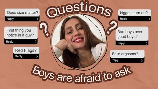 I Answered UNCOMFORTABLE Questions BOYS Are Too Afraid To Ask GIRLS  Anusha Dandekar [upl. by Notak]