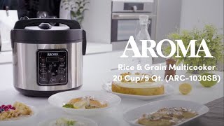 Aroma Housewares 20Cup cooked  5Qt Rice amp Grain Cooker ARC1030SB [upl. by Cassie]