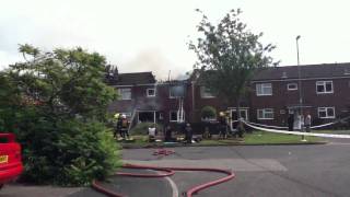 House fire in popley 3 basingstoke HD [upl. by Dorelle]