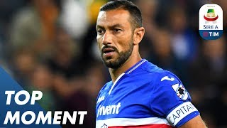 Fabio Quagliarella Scores Insane Backheel Volley  Sampdoria 30 Napoli  Top Moment  Serie A [upl. by Nalehp]