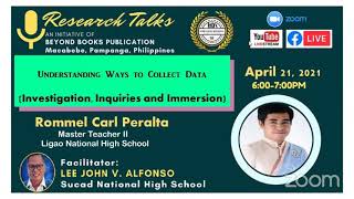 Inquiries Investigation amp Immersion Week 68 Speaker Mr Rommel Carl Peralta [upl. by Ahsyad]