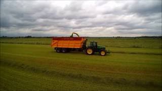 Loonbedrijf Van Kessel HeeswijkDinther gras Hakselen drone [upl. by Aliuqehs16]