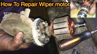 How to repair wiper motor  How to replace windshield wiper fluid motor [upl. by Chamkis]