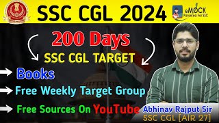 🔥200 Days Plan To Crack SSC CGL 2024  ❤️SSC CGL 2024 Strategy🤔  😎Maths By Abhinav Rajput😎 [upl. by Orgalim]