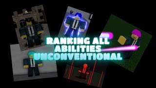 Ranking ALL Obtainable Abilities In Roblox Unconventional [upl. by Noda810]