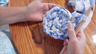 Make an Easy Round Rag Rug with Sheets [upl. by Strander858]