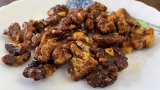 Spicy Roasted Walnuts  Roasted Walnuts Recipe  Masala Walnuts  5 Minutes Evening Snacks [upl. by Ailefo]