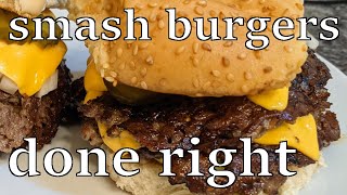 Ultimate Smash Burger Recipe  Beer Smashed Burgers [upl. by Willie]