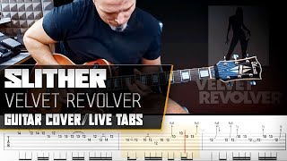 Slither  Slash amp Velvet Revolver  guitar cover with solos  live tabs [upl. by Teodorico]