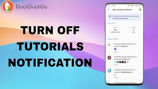 How To Turn Off And Disable Tutorials Notification On DuckDuckGo App [upl. by Marcelline]