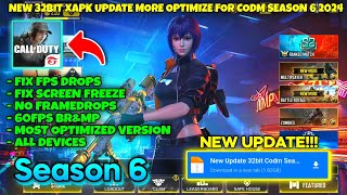 32BIT CODM SEASON 6  NEW TUTORIAL  FIX LAGS  60FPS  NO FPS DROPS [upl. by Ahso]