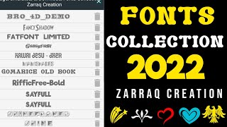 Fonts Collection Zip File 2022  Fonts Pack Free Download  ttf font zip file  Zarraq Creation [upl. by Ettenyar792]