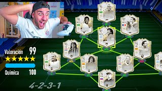 CONSIGO UN FUT DRAFT ENTERO DE LEYENDAS NUEVO RÉCORD FIFA 22 [upl. by Westmoreland1]