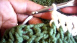 Demo of Front Post Double Crochet FPDC and Back Post Double CrochetBPDC [upl. by Blackwell148]