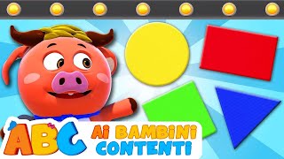 La Canzone delle Forme Canzoni per Bambini  Ai Bambini Contenti [upl. by Notlim]