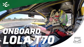 Estoril Classics 2023 🟢  Onboard Lola T70 [upl. by Christin]