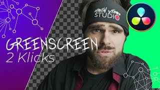 Greenscreen entfernen in Davinci Resovle 17 mit nur 2 Klicks auch für Bluescreen Tutorial Deutsch [upl. by Audri]