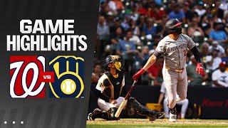 Nationals vs Brewers Game Highlights 71324  MLB Highlights [upl. by Aicarg916]