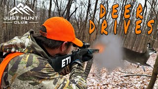 DEER DRIVES  Muzzleloader Deer Hunting [upl. by Christmas]