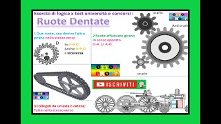 💡 16 ☸RUOTE DENTATE☸ e INGRANAGGI quiz test di logica x concorsi  test di ammissione università [upl. by Aicilet]