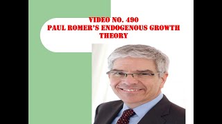 490 Romers Endogenous Growth Model [upl. by Melentha]