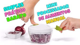 Mini Processador de Alimentos Manual c 3 Lâminas Simples Prático e Barato Será que funciona [upl. by Lloyd534]