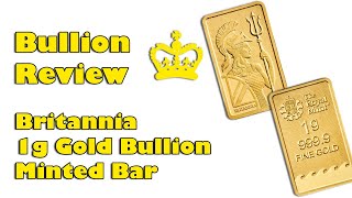 Review Britannia 1g Gold Bullion Minted Bar [upl. by Moonier]